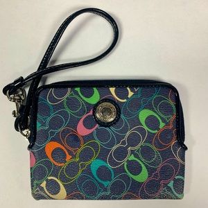 Coach Multicolored Zipper Wristlet